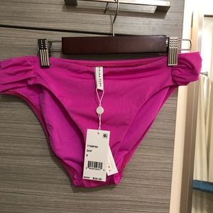 Trina Studio Solid Shirred Side Hipster Bikini